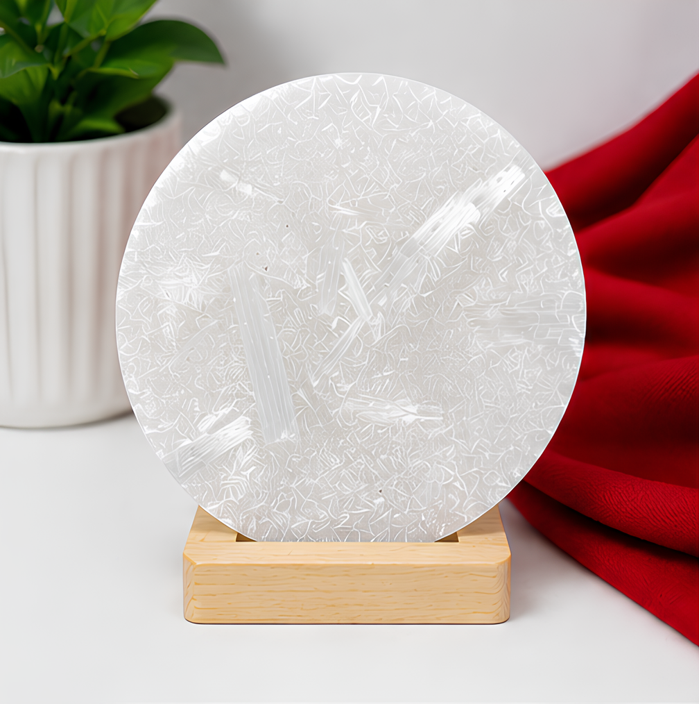 Raw Selenite Charging Plate – Crystal Cleansing & Energy Recharge Stone
